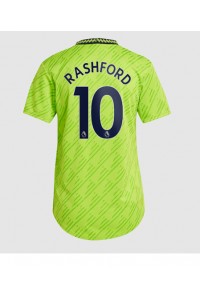 Manchester United Marcus Rashford #10 Voetbaltruitje 3e tenue Dames 2022-23 Korte Mouw